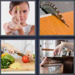 4 Pics 1 Word 3 Letters Cut