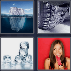 4 Pics 1 Word 3 Letters Ice