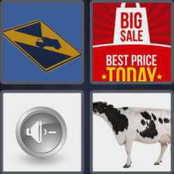 4 pics 1 word big sale cow
