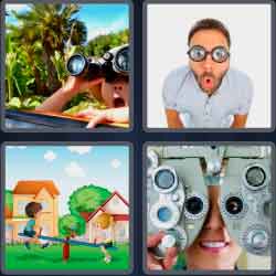 4 Pics 1 Word 3 Letters See
