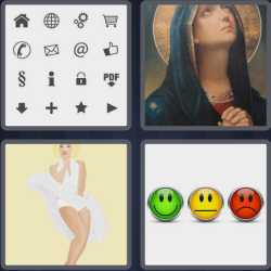 4 Pics 1 Word 4 Letters Icon