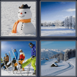 4 Pics 1 Word 4 Letters Snow
