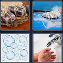4 Pics 1 Word 4 Letters Soap