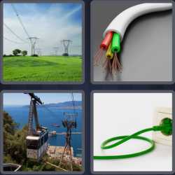 4 Pics 1 Word 5 Letters Cable