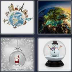 4 Pics 1 Word 5 Letters Globe