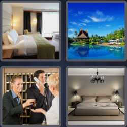 4 Pics 1 Word 5 Letters Hotel