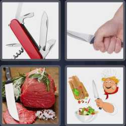 4 Pics 1 Word 5 Letters Knife