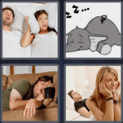 4 Pics 1 Word 5 Letters Snore