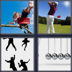 4 Pics 1 Word 5 Letters Swing