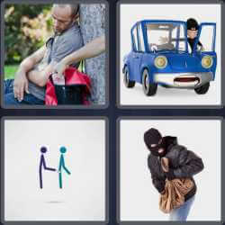 4 Pics 1 Word 5 Letters Thief