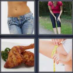 4 Pics 1 Word 5 Letters Thigh