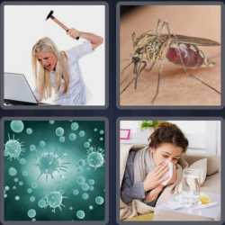 4 Pics 1 Word 5 Letters Virus