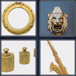 4 Pics 1 Word 5 Letters Brass