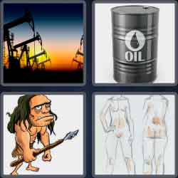 4 Pics 1 Word 5 Letters Crude