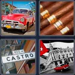 4 Pics 1 Word 5 Letters Cuban