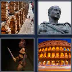 4 Pics 1 Word 5 Letters Level 3752 Roman