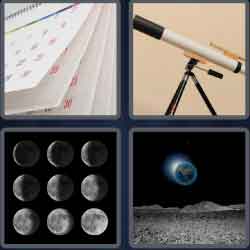 4 Pics 1 Word 5 Letters Lunar