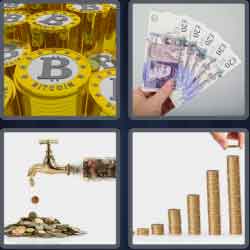 4 Pics 1 Word 5 Letters Money