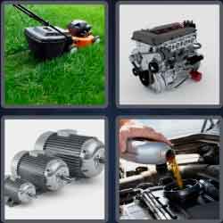 4 Pics 1 Word 5 Letters Motor