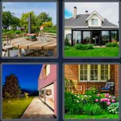 4 Pics 1 Word 5 Letters Patio