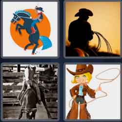 4 Pics 1 Word 5 Letters Rodeo