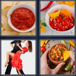 4 Pics 1 Word 5 Letters Salsa