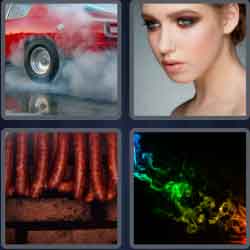4 Pics 1 Word 5 Letters Smoky