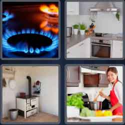 4 Pics 1 Word 5 Letters Stove