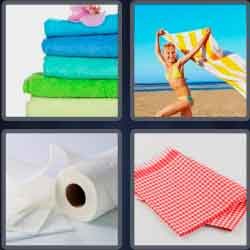 4 Pics 1 Word 5 Letters Towel