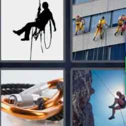 4 Pics 1 Word 6 Letters Abseil