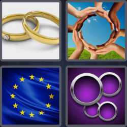 4 Pics 1 Word 6 Letters Circle