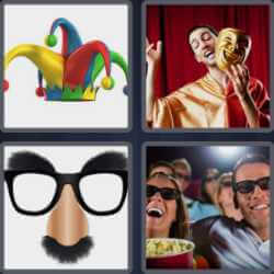 4 Pics 1 Word 6 Letters Comedy