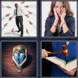4 Pics 1 Word 6 Letters Guilty