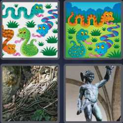 4 Pics 1 Word 6 Letters Snakes