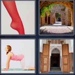 4 Pics 1 Word 6 Letters Arched