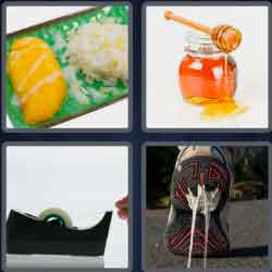 4 Pics 1 Word 6 Letters Sticky