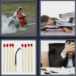 4 Pics 1 Word 7 Letters Burnout