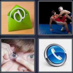 4 Pics 1 Word 7 Letters Contact