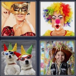 4 Pics 1 Word 7 Letters Costume