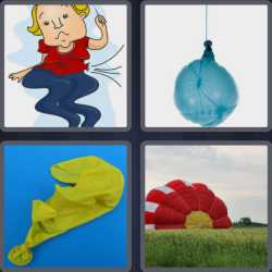 4 Pics 1 Word 7 Letters Deflate