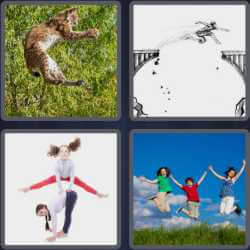 4 Pics 1 Word 7 Letters Leaping