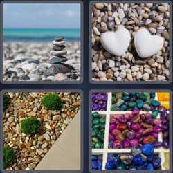 4 Pics 1 Word 7 Letters Pebbles
