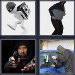 4 Pics 1 Word 7 Letters Robbery