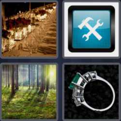 4 Pics 1 Word 7 Letters Setting