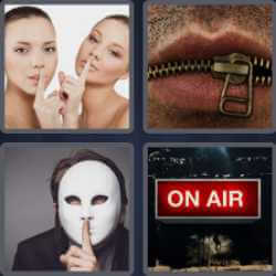 4 Pics 1 Word 7 Letters Silence