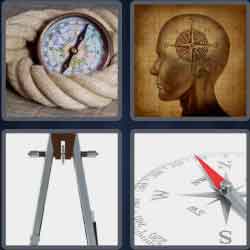 4 Pics 1 Word 7 Letters Compass