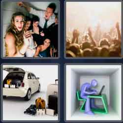 4 Pics 1 Word 7 Letters Cramped