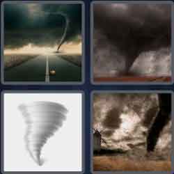 4 Pics 1 Word 7 Letters Cyclone