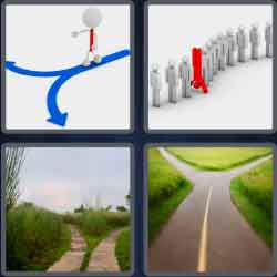 4 Pics 1 Word 7 Letters Diverge