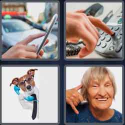 4 Pics 1 Word 7 Letters Phoning